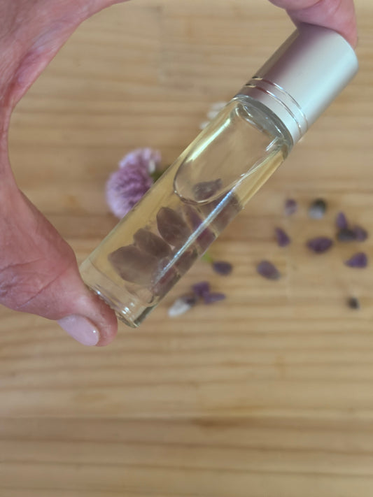 Crystal Calm Roller (with amethyst quartz)